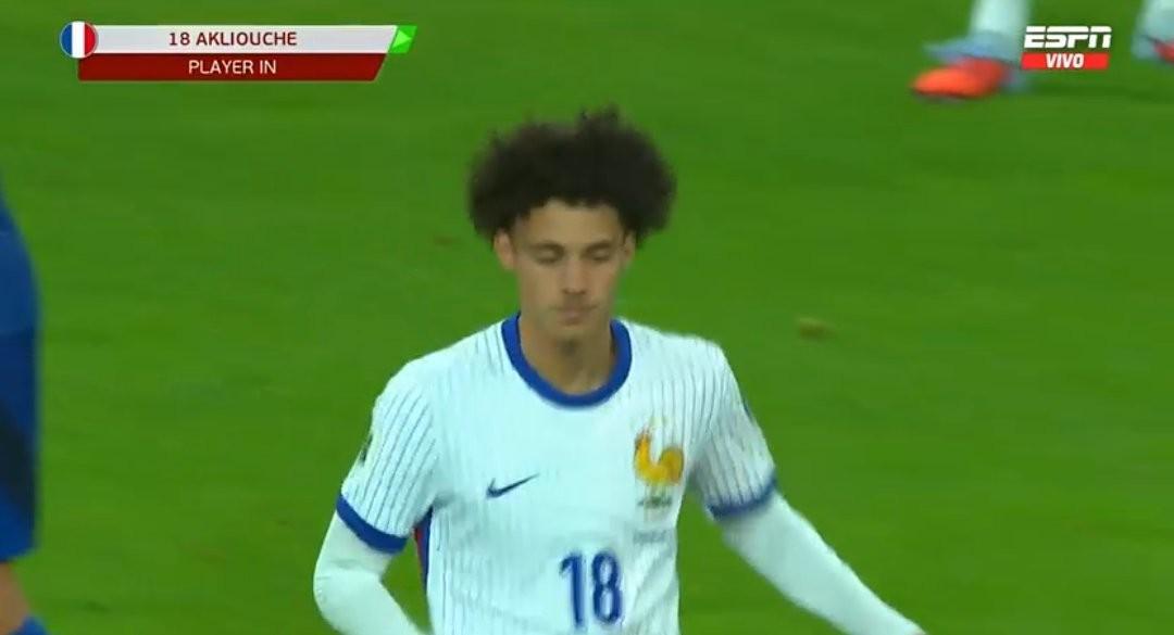 乐鱼-阿克利乌什完成法国国家队首秀,达成职业生涯百场里程碑
