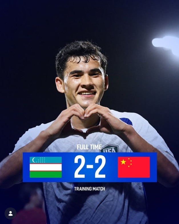 东体：卡里莫夫对阵国足打进绝平球，此前U23亚洲杯对中国队失点