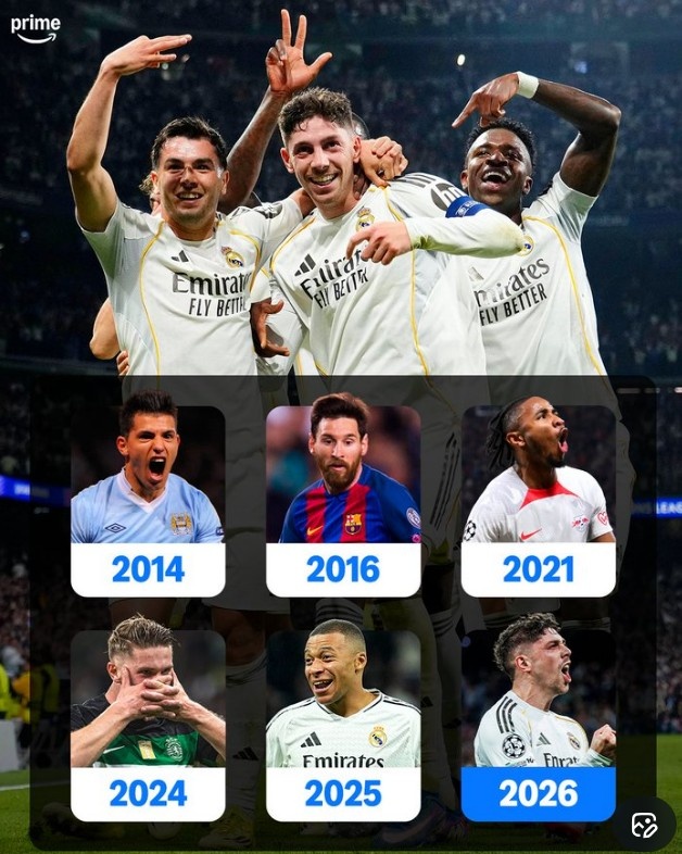 6人曾在欧冠对瓜帅执教球队戴帽：梅西、姆巴佩、巴尔韦德在列